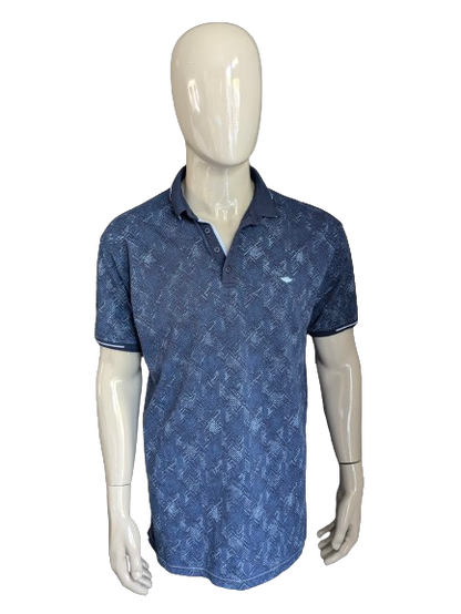 Gabbiano Polo. Blue print. Size 3XL / 2XL