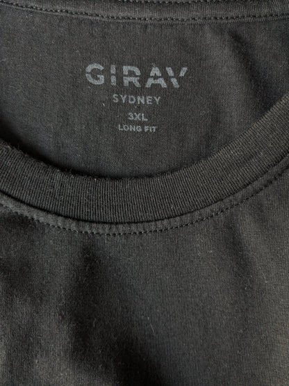 Girav shirt. Long Fit. Black colored. Size 3XL / XXXL.