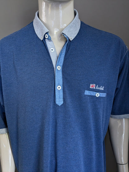 Bartlett Polo. Blu mescolato con grigio. Dimensione 4xl / xxxxl.