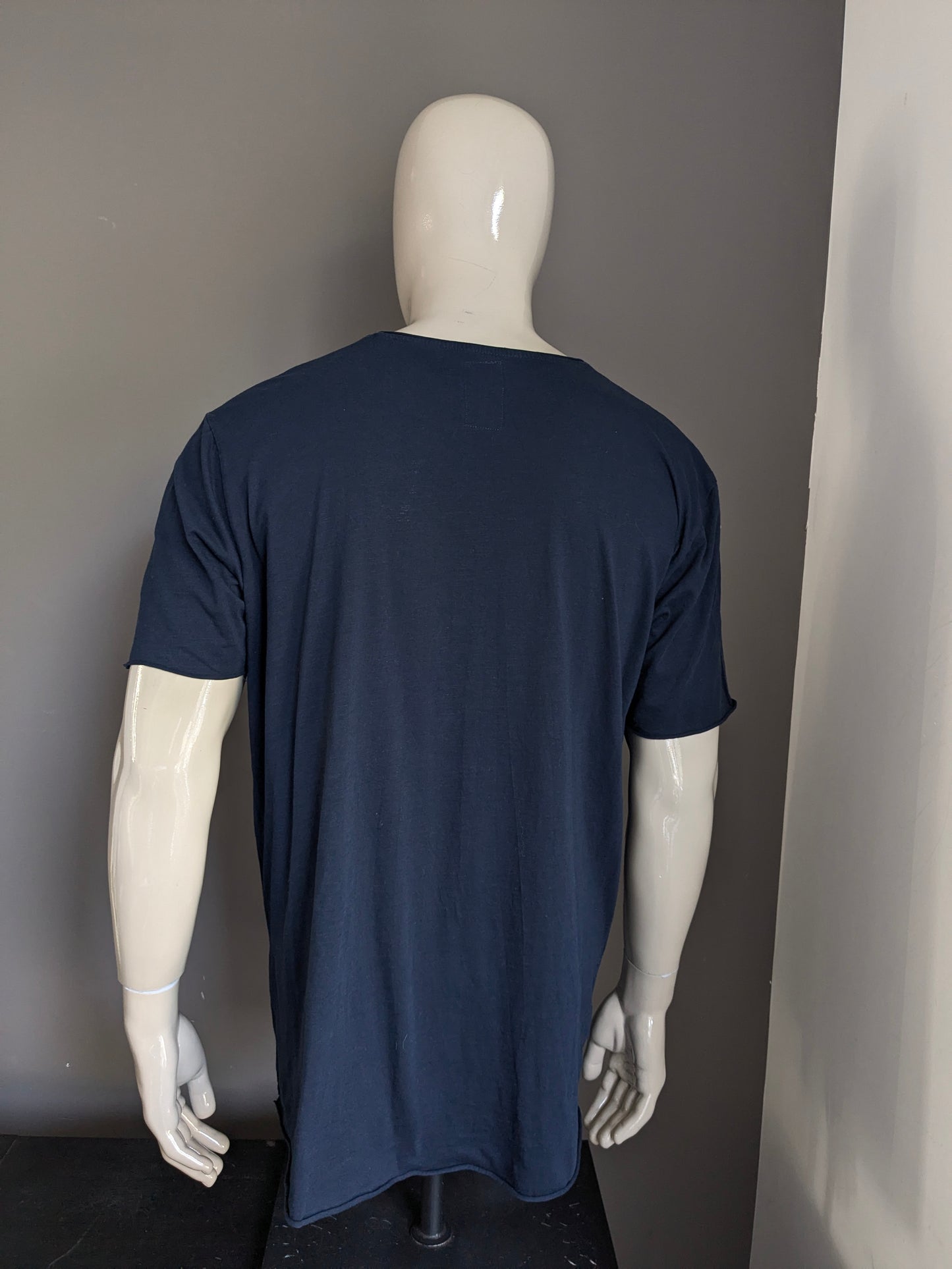 Chemise de smog. Bleu foncé mélangé. Taille 2xl / xxl. Ajustement régulier.