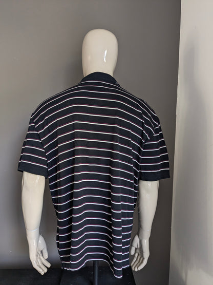 Westbury Polo. Black pink white striped. Size 3XL / XXL.