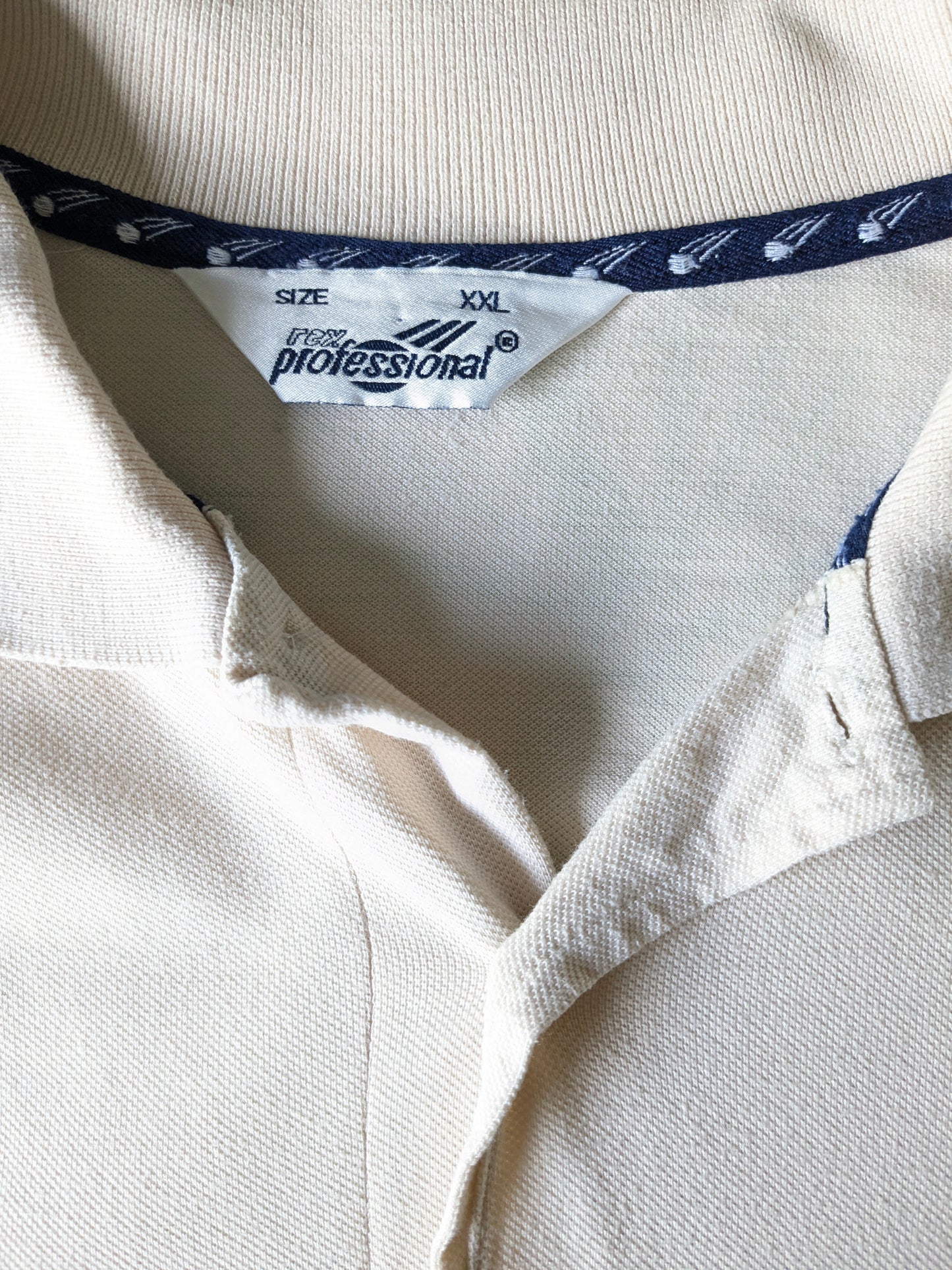 Vintage Rex Professional Polo. Beige colored. Size 2XL / XXL.