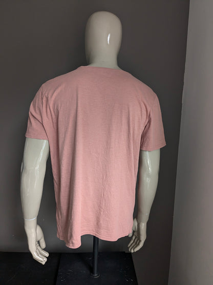 Maglietta Jean Pascale. Rosa miscelato con stampa. Dimensione 2xl / xxl.