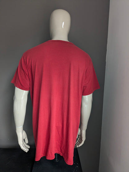 Camisa diesel. Rojo con impresión. Tamaño 4xl-xxxxl / 3xl-xxxl.