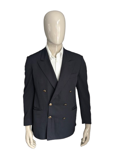 Vintage Paul & Shark Wollen Double Breasted jacket. Dark blue. Nice buttons. Size 46/48 / S.