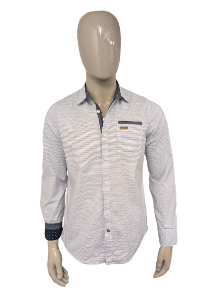 Chemise de légende PME. Impression blanche bleue. Taille M.