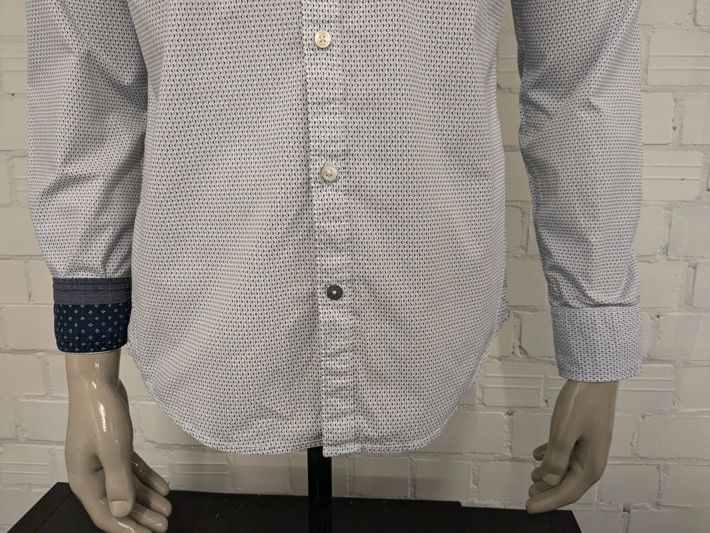 Chemise de légende PME. Impression blanche bleue. Taille M.