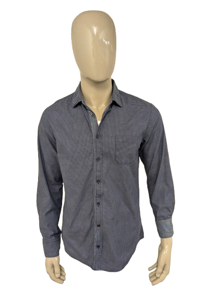 Shirt Boss Boss Hugo. Print rouge gris bleu. Taille L. Slim Fit.