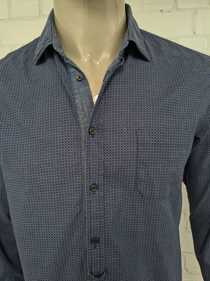 Shirt Boss Boss Hugo. Print rouge gris bleu. Taille L. Slim Fit.