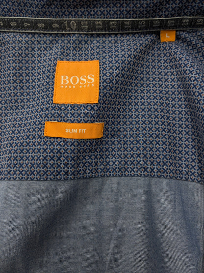 Shirt Boss Boss Hugo. Print rouge gris bleu. Taille L. Slim Fit.