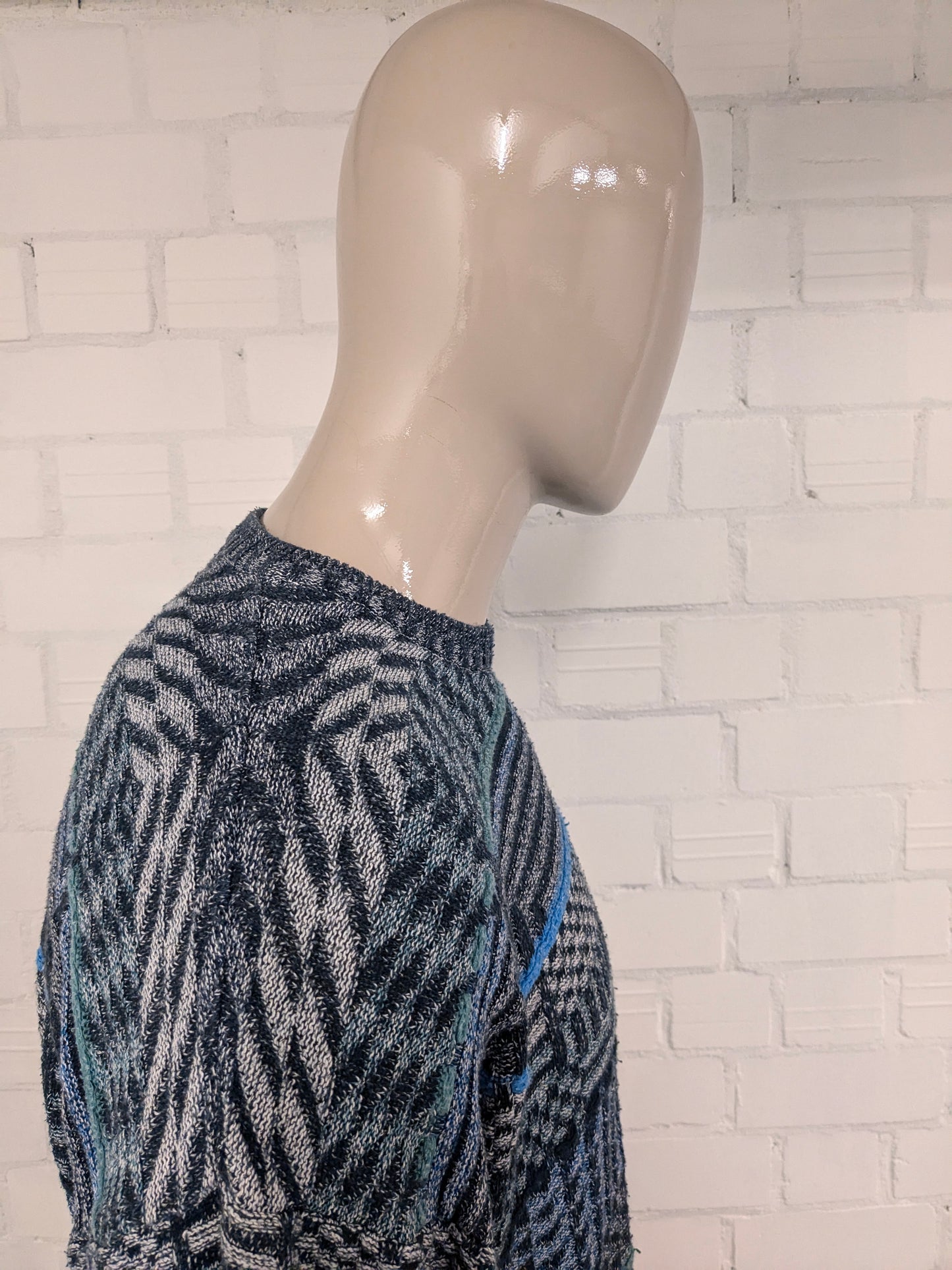 Vintage sweater. Blue green gray colored. Size XL.