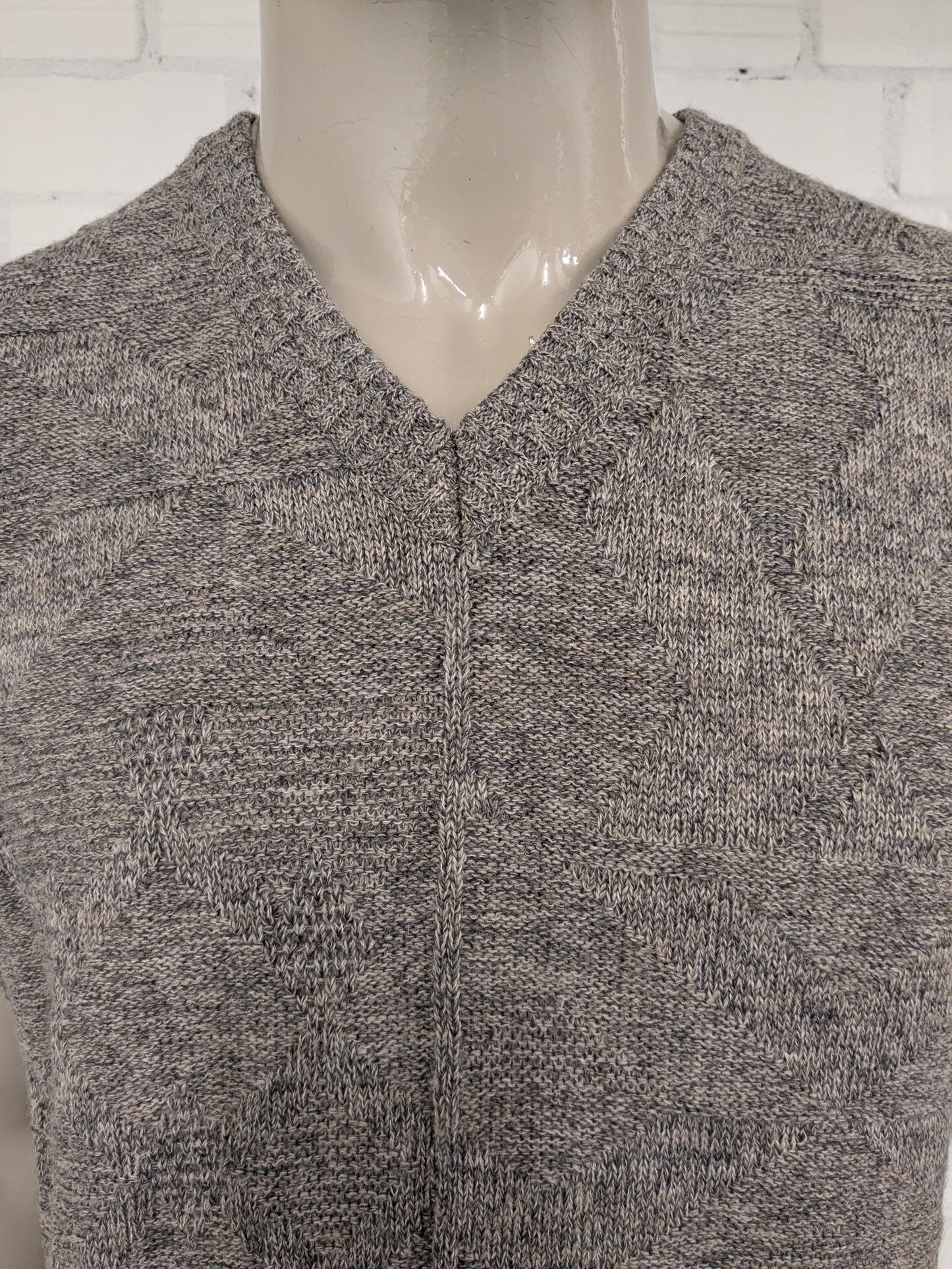 Vintage Canda Wool Spencer. Brun clair mélangé. Taille M / L. 20% de laine.