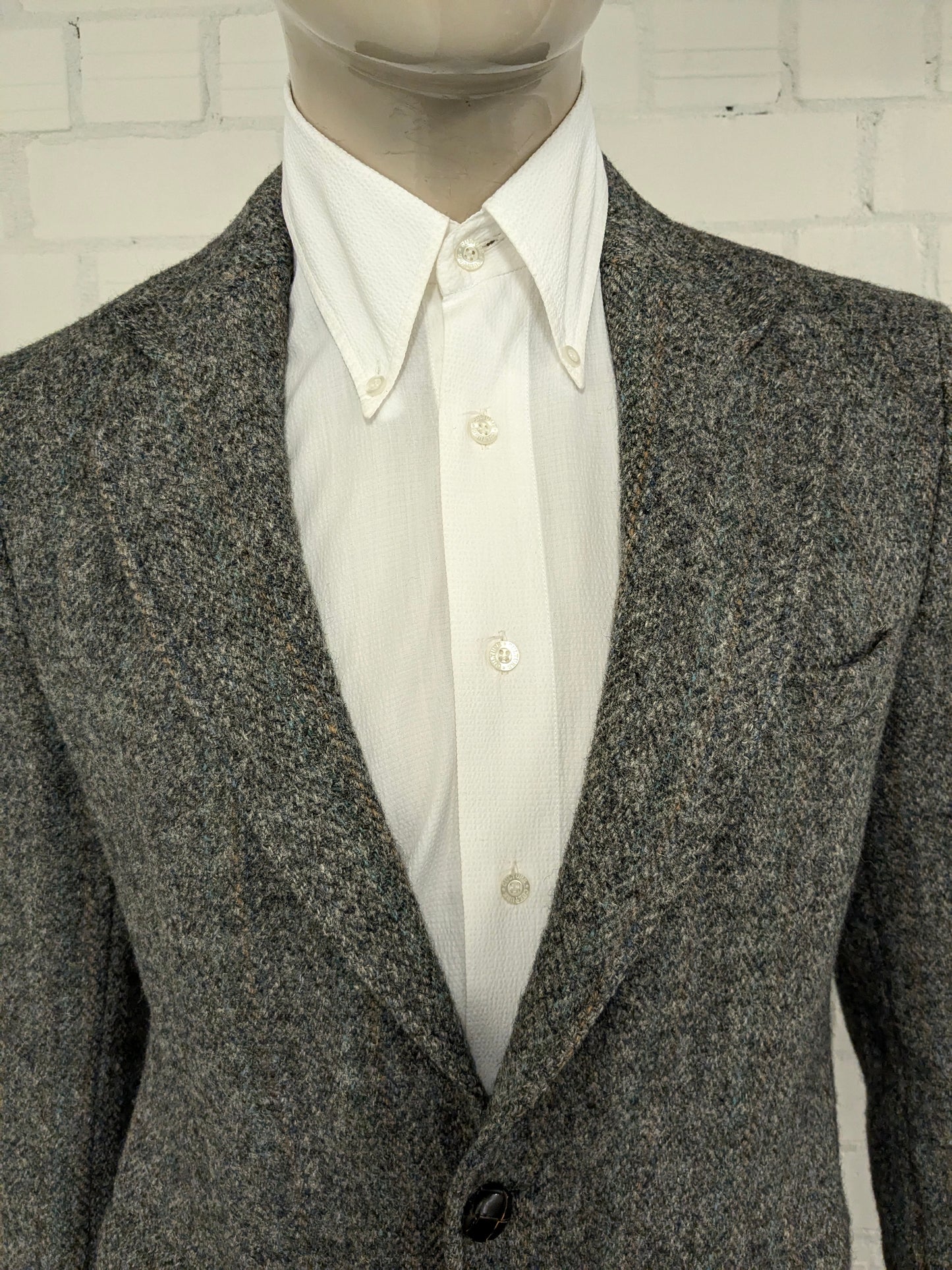 Anderson Little Harris Tweed jacket. Gray green brown mixed. Size 25 (50 / m)