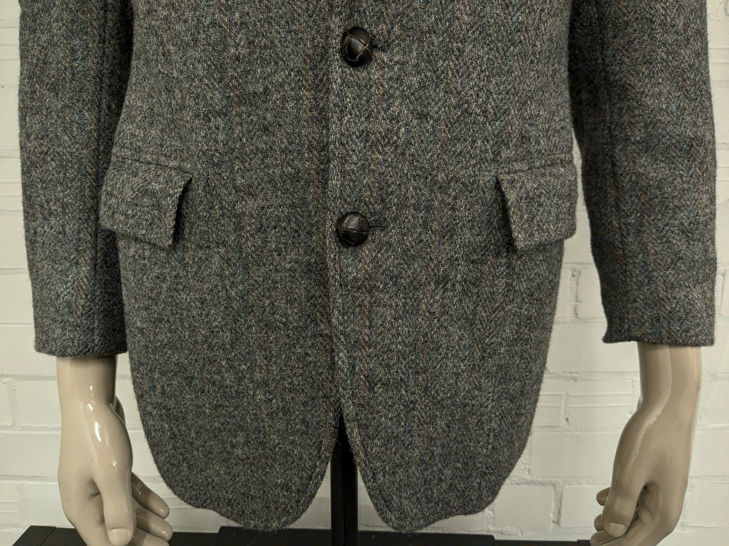 Anderson Little Harris Tweed jacket. Gray green brown mixed. Size 25 (50 / m)