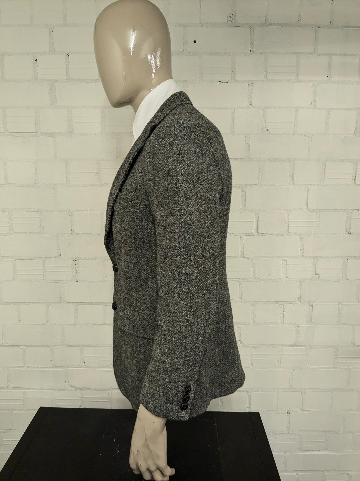 Anderson Little Harris Tweed jacket. Gray green brown mixed. Size 25 (50 / m)