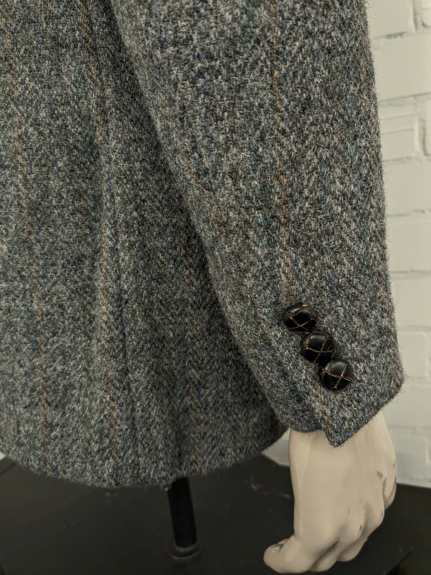 Anderson Little Harris Tweed jacket. Gray green brown mixed. Size 25 (50 / m)