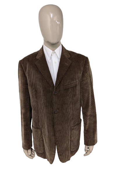 Vintage Angelo Litrico Rib Colbert. De couleur marron. Taille 56 / XL.