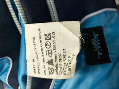 Veste en laine Luigi Cassic. Couleur bleu foncé. Taille 56 / XL.