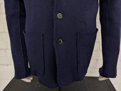 Jacket décontracté Lambwollen DSTREZED. Couleur bleu foncé. Taille 2xl / xxl.