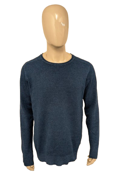 Jack & Jones Premium Sweater. Motivo palpabile blu. Dimensione 2xl / xxl.