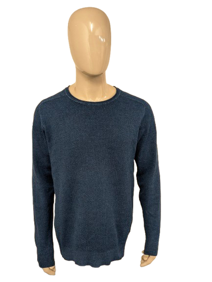 Jack & Jones Premium Sweater. Motivo palpabile blu. Dimensione 2xl / xxl.