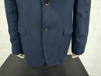 Hugo Boss Linnen colbert. Donker Blauw gekleurd. Maat 54 / L.