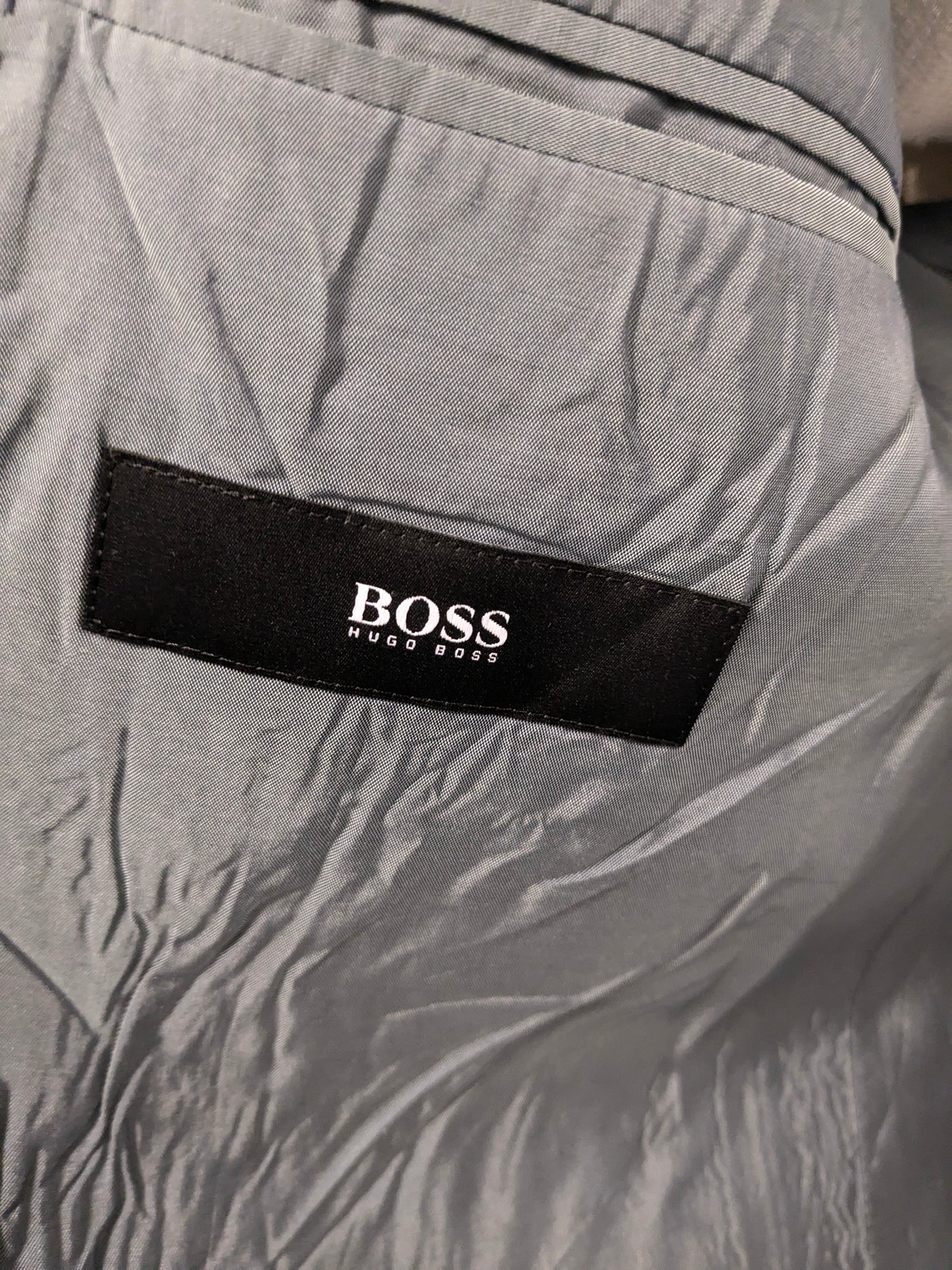 Hugo Boss Linnen colbert. Donker Blauw gekleurd. Maat 54 / L.