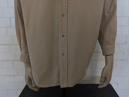 Marlboro overhemd. Beige gekleurd. Dikkere stof. Maat 2XL / XXL.