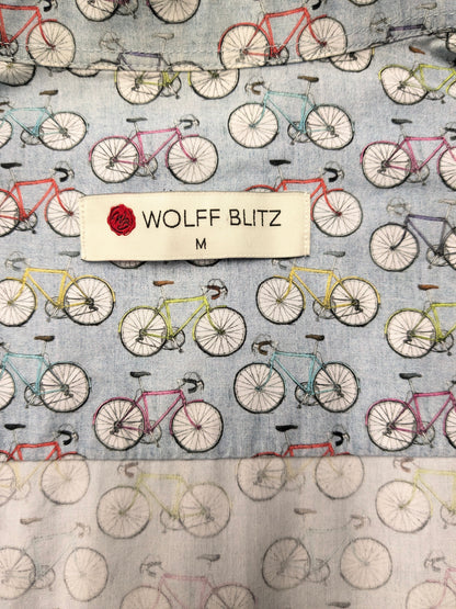 Camicia Wolff Blitz. Stampa di biciclette colorate. Taglia M.