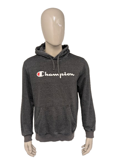 Champion Hoodie. Dark gray mixed. Size L.