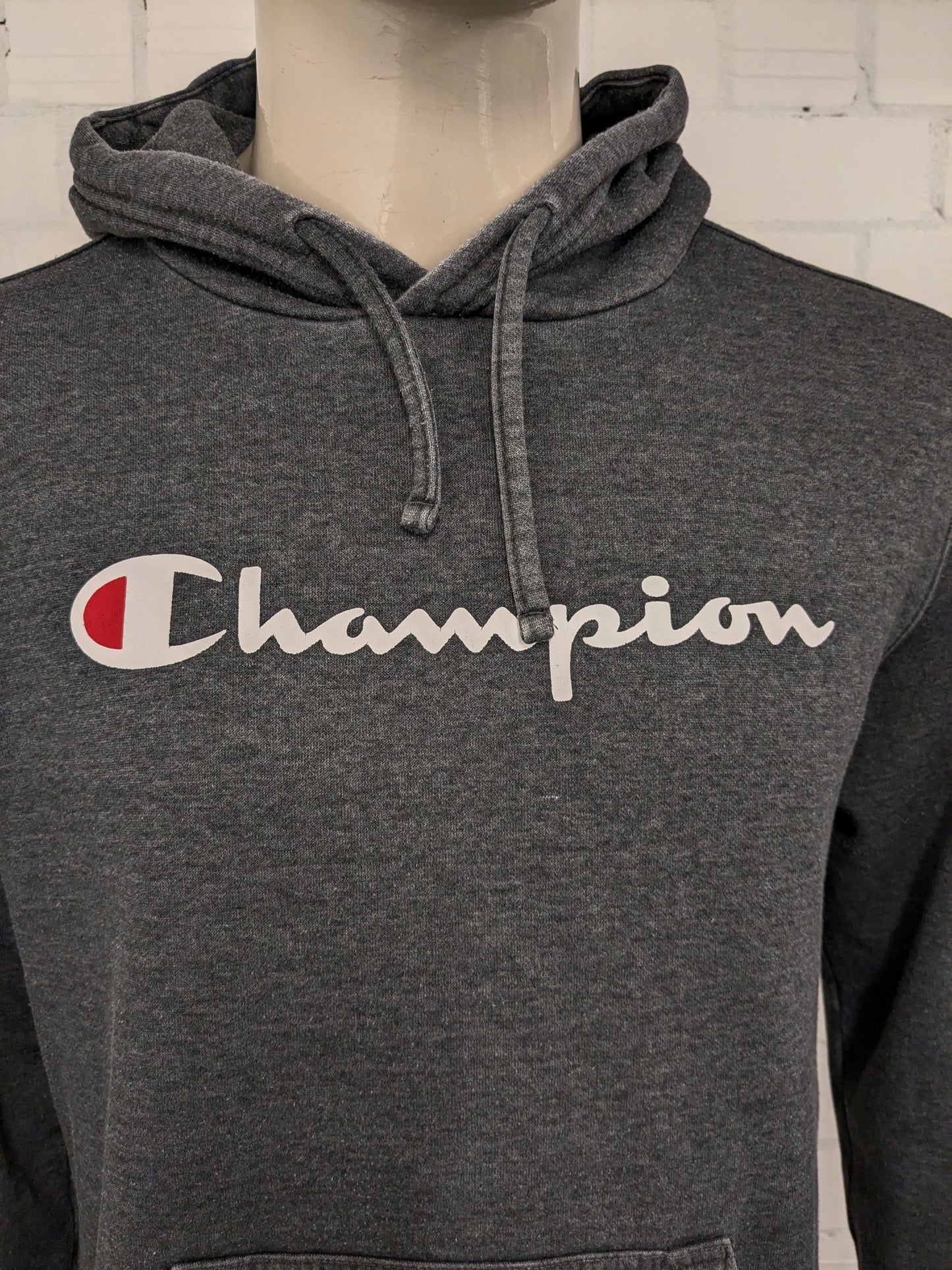 Champion Hoodie. Dark gray mixed. Size L.