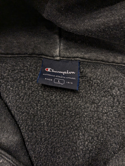 Champion Hoodie. Dark gray mixed. Size L.