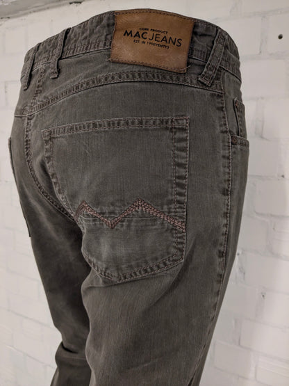 Mac Jeans broek. Groen motief. Maat W32 - L34. Modern Fit.