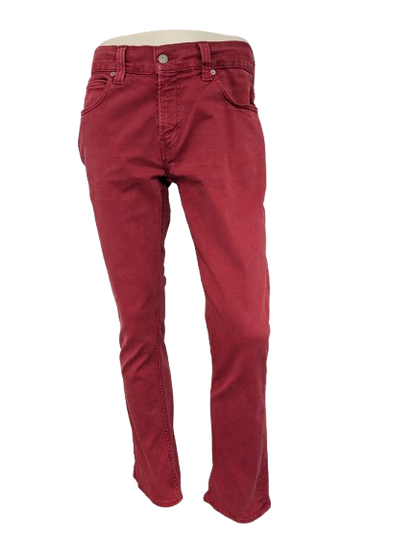 Levi's 511 jeans. Rood gekleurd. Maat W34 - L32. Slim.