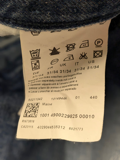 Boss Hugo Boss Jeans. Blau gefärbt. Größe W31 - L30. Ordentlich verkürzt.