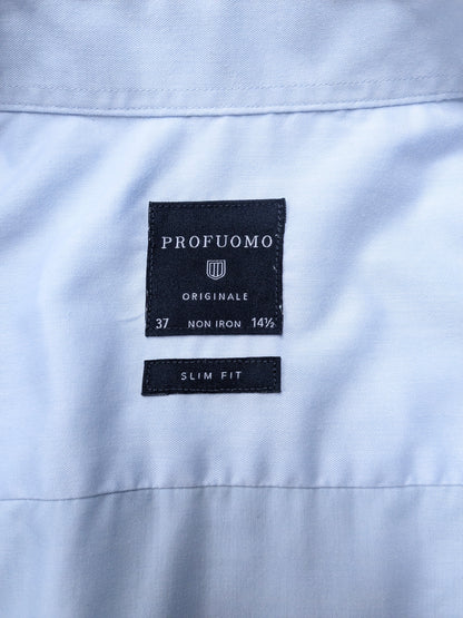 Profuomo overhemd. Licht Blauw gekleurd. Maat 37 / S. slim fit.