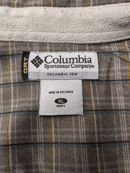 Columbia Outdoor overhemd. Groen Geel Blauw Beige geruit. Maat XL / XXL-2XL.