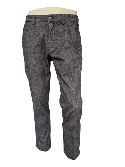 Masons Pantalon. Zwart  Wit gemêleerd. Maat 52 / L.