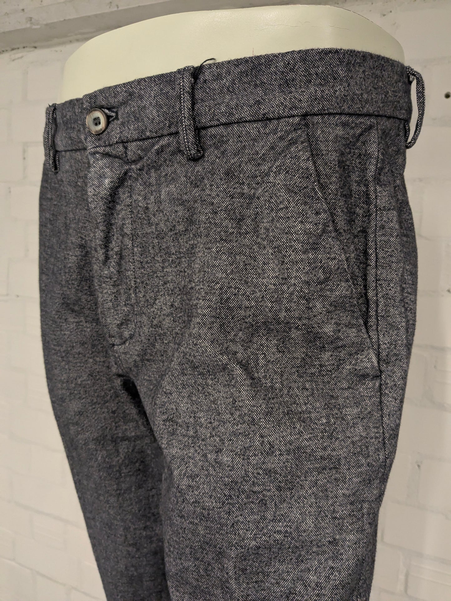 Masons Pantalon. Zwart  Wit gemêleerd. Maat 52 / L.