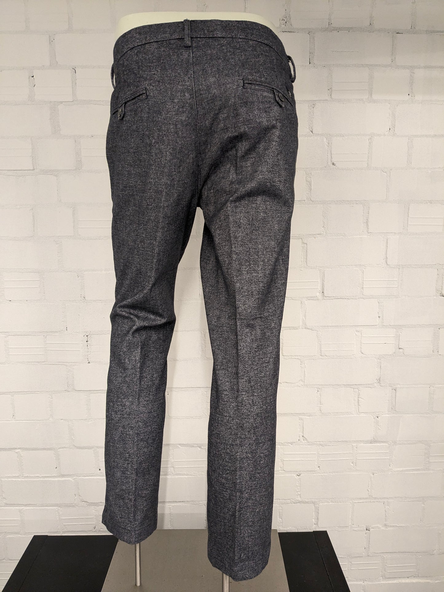 Masons Pantalon. Zwart  Wit gemêleerd. Maat 52 / L.