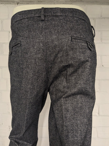 Masons Pantalon. Zwart  Wit gemêleerd. Maat 52 / L.