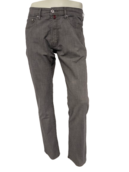 Pierre Cardin jeanswear broek. Bruin motief. Maat W34 - L34.