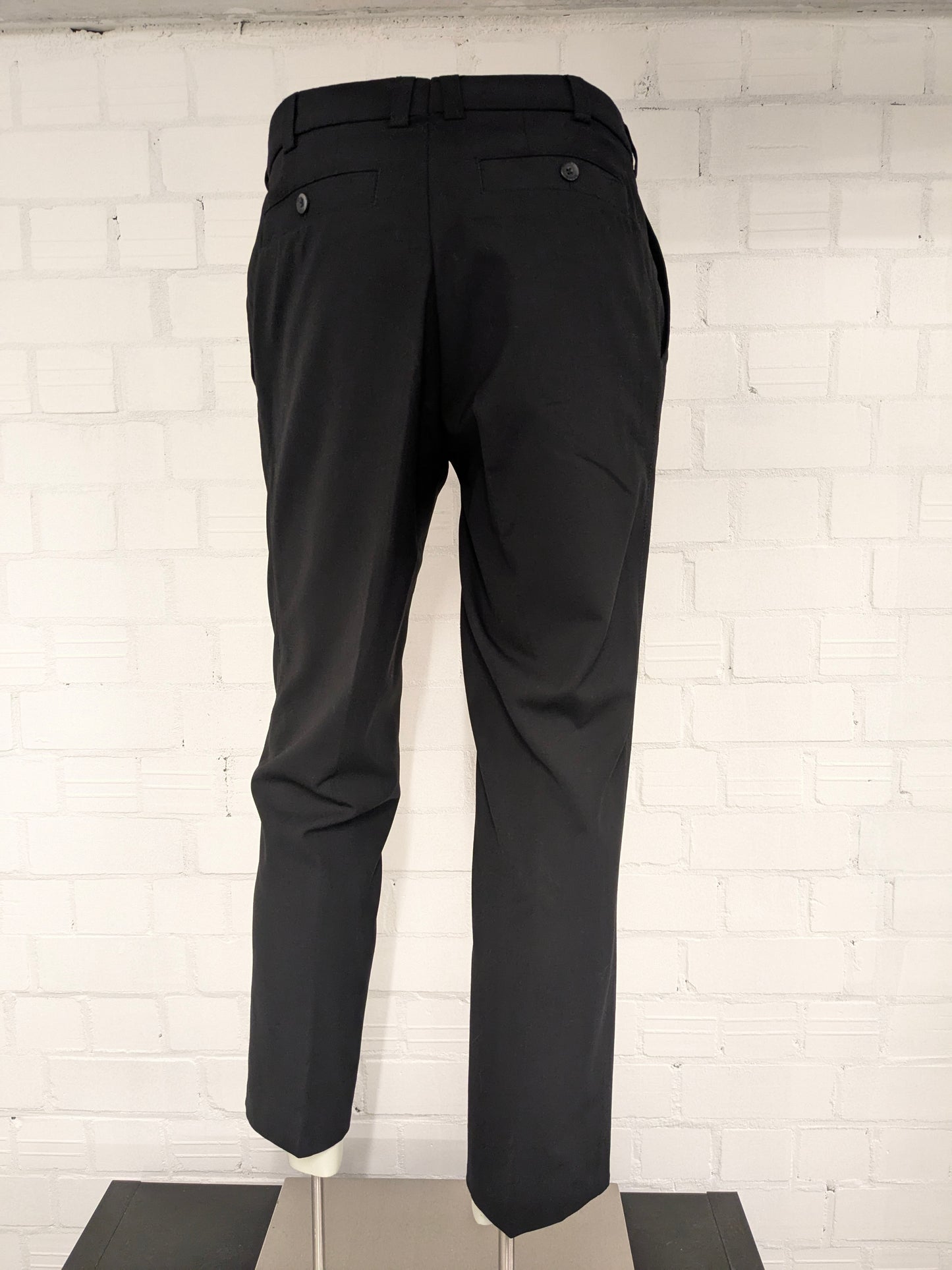 Meyer broek / pantalon. Zwart gekleurd. Maat 24 (48 / M). stretch.