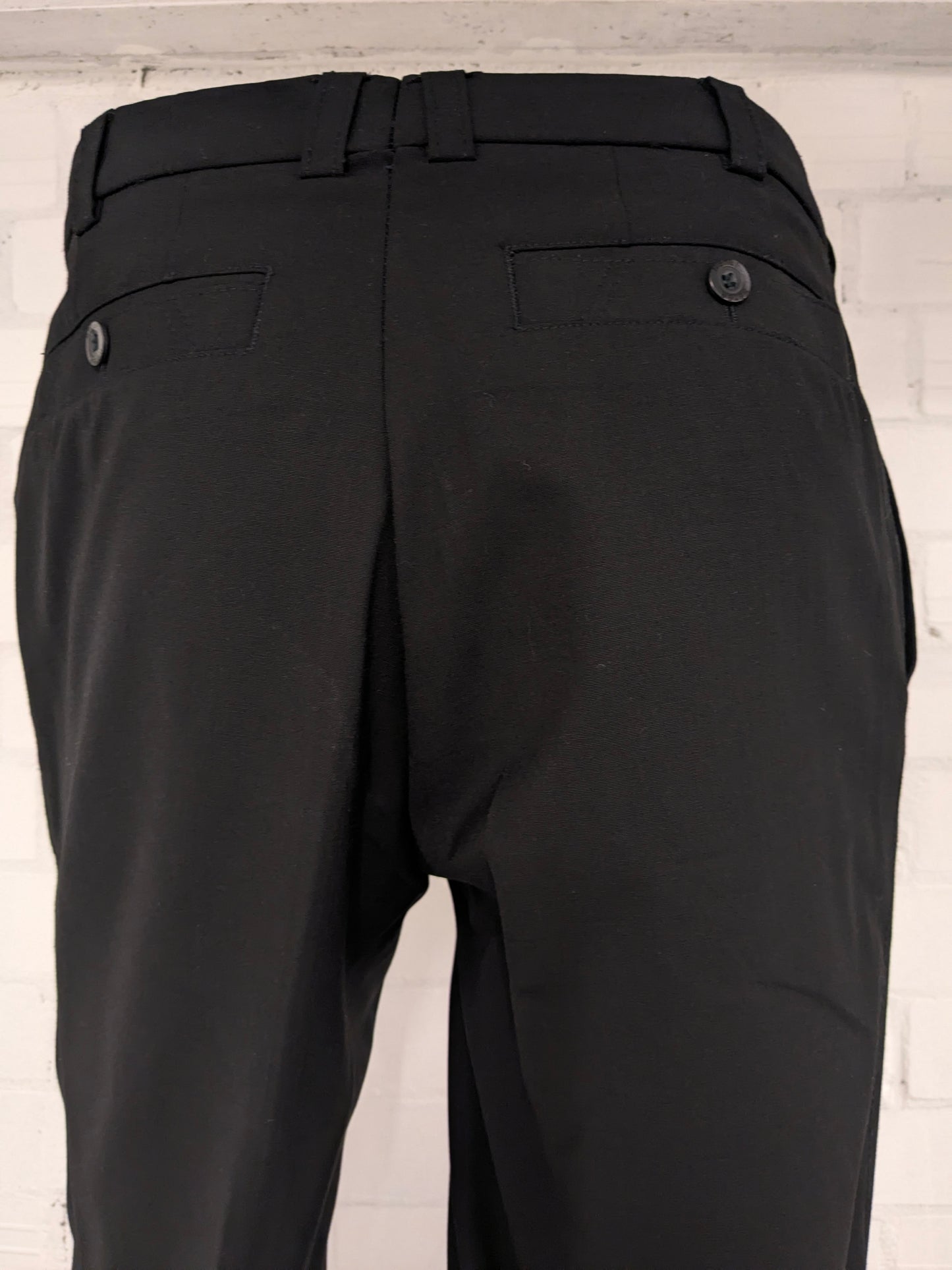 Meyer broek / pantalon. Zwart gekleurd. Maat 24 (48 / M). stretch.