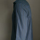Vintage Club d'Amingo overhemd. Zwart Grijs Blauwe print. Maat M / L.