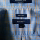 GANT overhemd. Blauw Wit Bruin geruit. Maat L. Regular Fit. Glencheck Twill. lichte stretch.