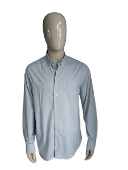 Chemise de mangue. Gris clair de couleur. Taille 2xl / xxl. Slim Fit.