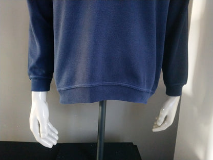 Vintage polotrui. Donker Blauw gekleurd. Maat S. valt ruimer