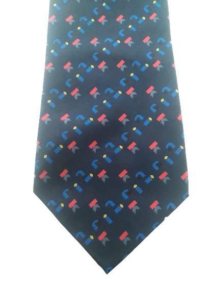 Kiwa tie. Blue red motif.