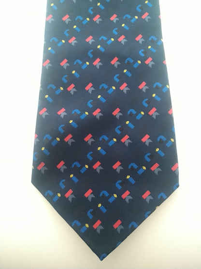 Kiwa tie. Blue red motif.